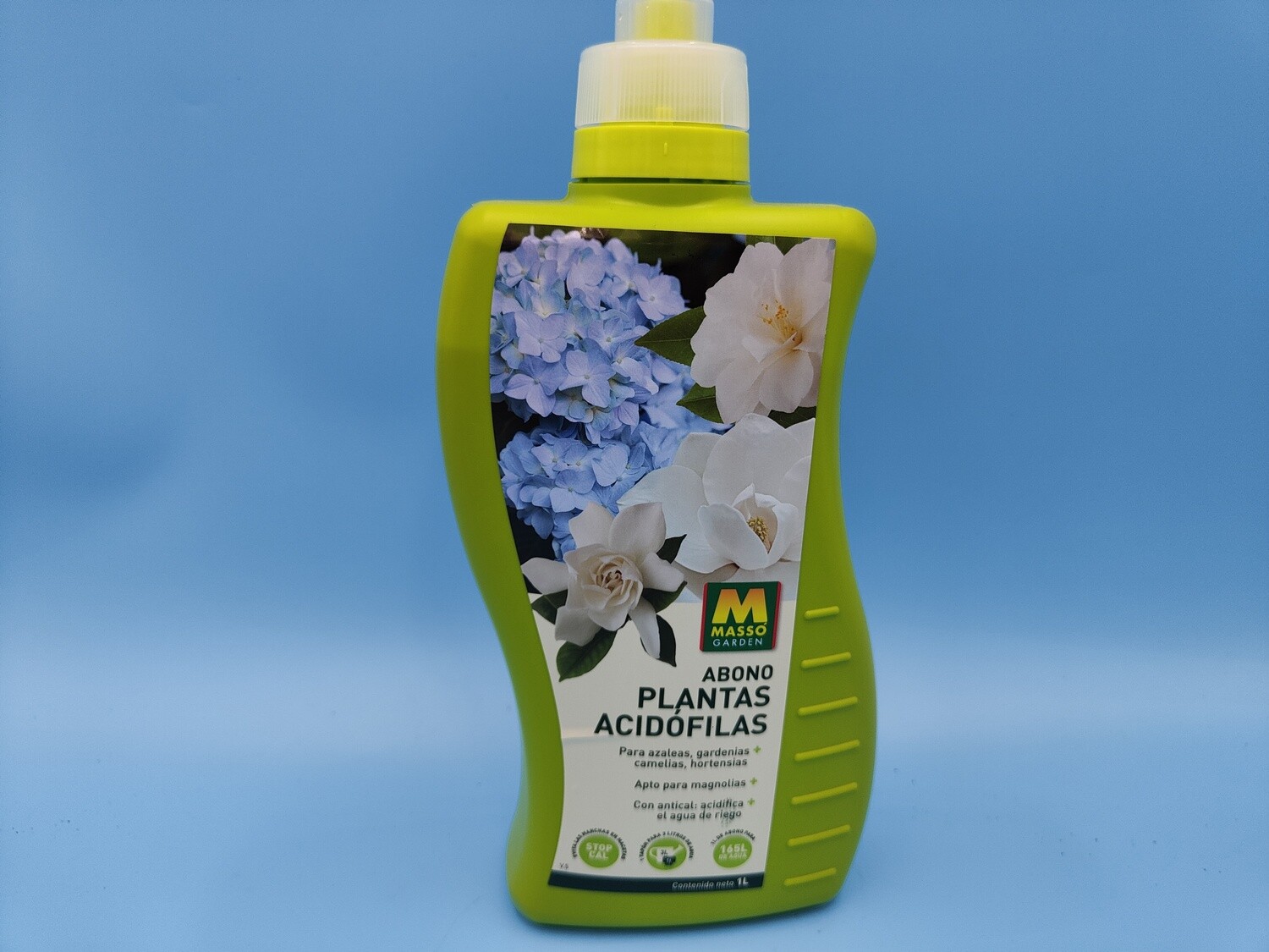 "AmaPlant Abono Plantas Acidofilas" liquido para azaleas, gardenias, camelias, hortensias, apto para magnolias, con antical: acidifica el agua de riego 1 litro