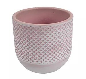 Maceta redonda de ceramica sur rosa 11x10,5 cm (rosa)