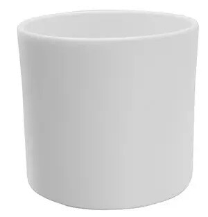 Maceta redonda de ceramica allu cilindro blanco 11x10 cm (blanco)