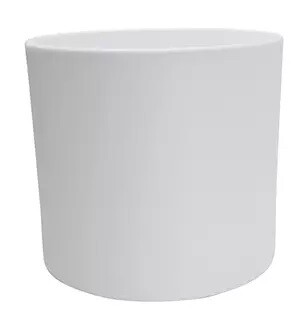 "AmaPlant" Maceta Adra Cilindro blanca de ceramica 28x27 cm (adra)
