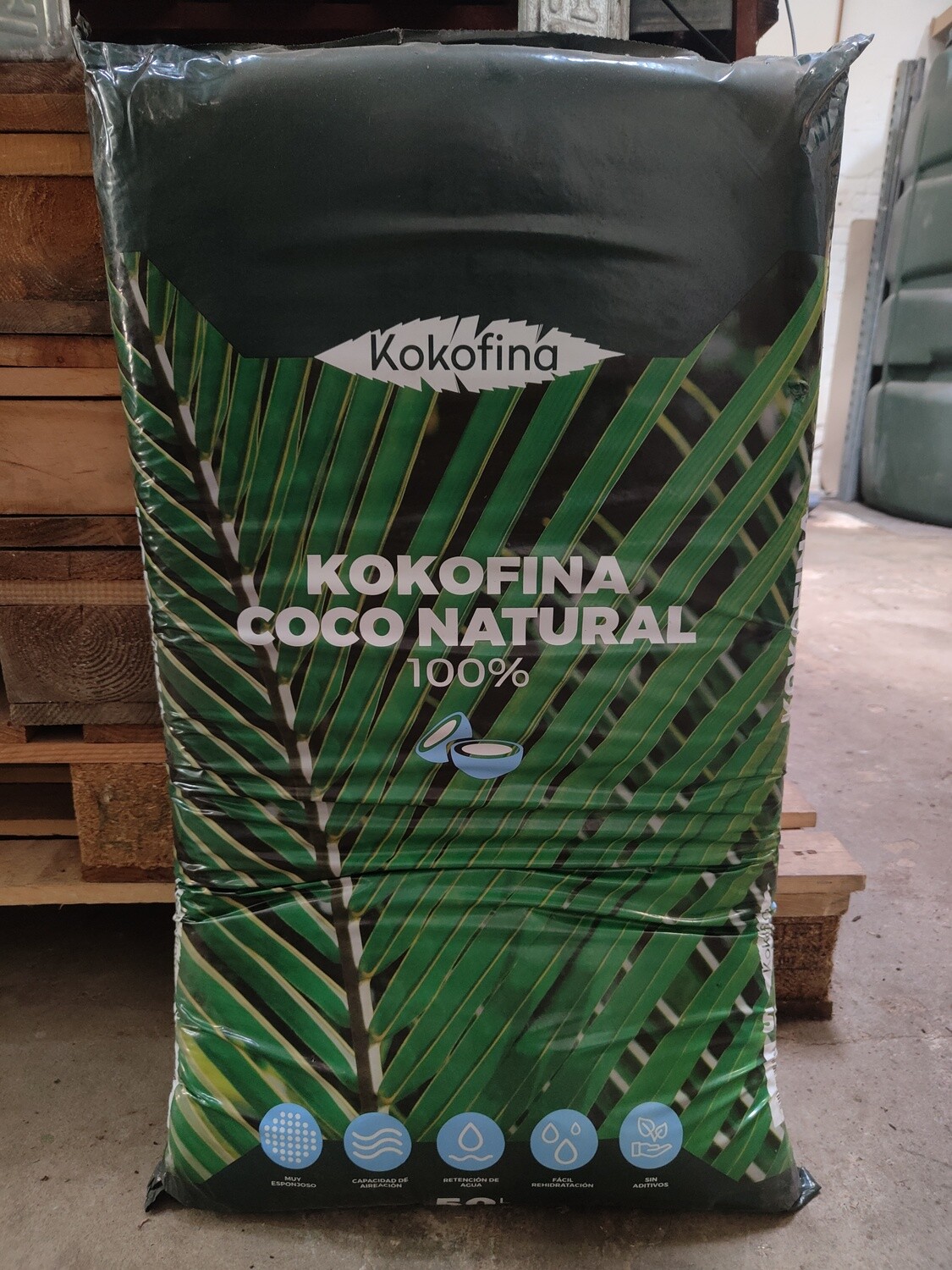 "AmaPlant Sustrato de cultivo 100% fibra de coco (Cocos nucifera)" hidratado adecuado para uso en producción hortícola y ornamental 1 Saco de 50 L o mas - ENTREGA INCLUIDA BARCELONA CIUDAD