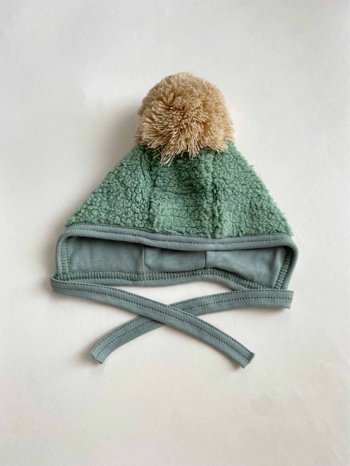 Шапка Тедді з помпоном, Розмір: 44, Колір: М'ята