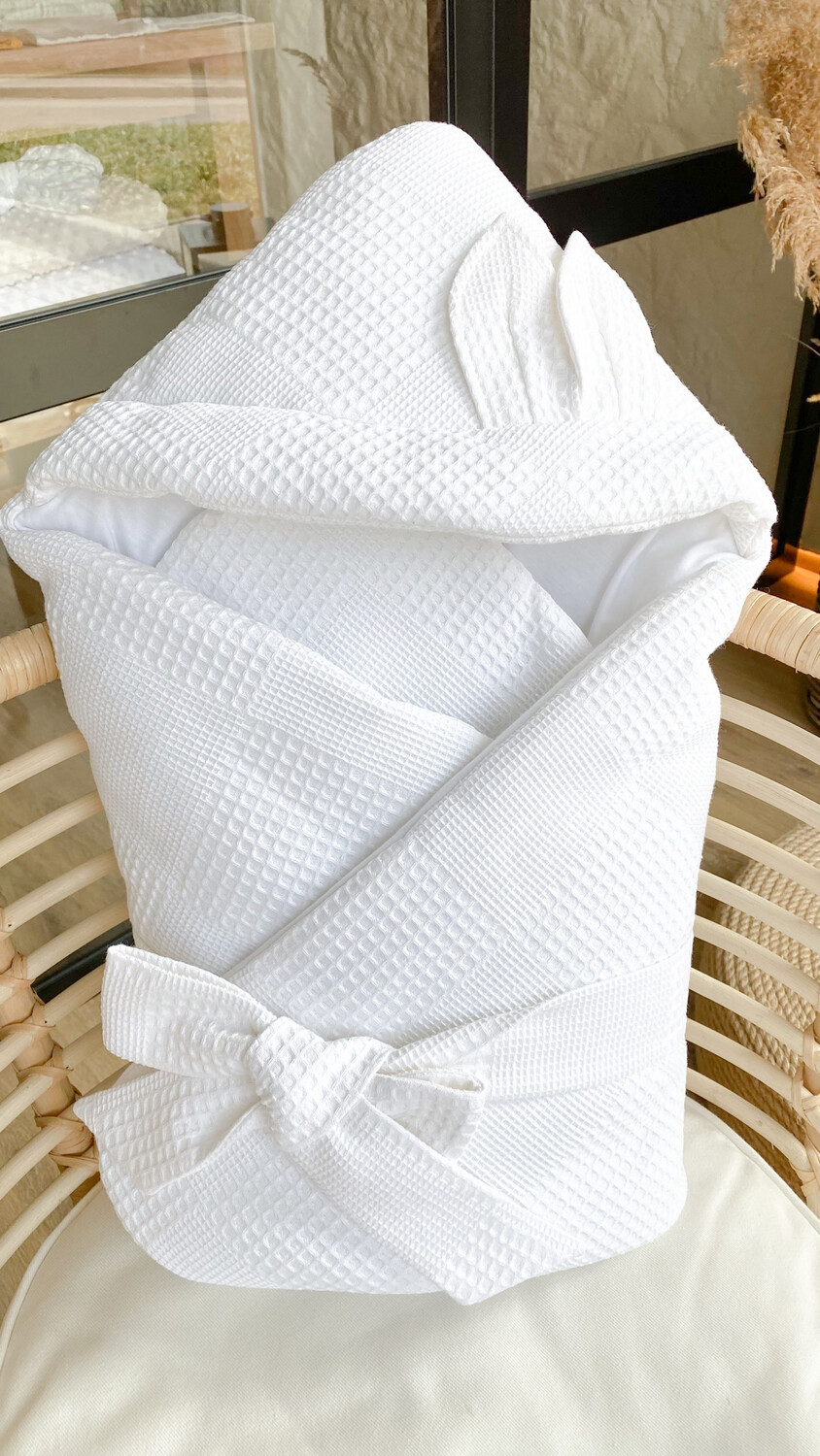 Конверт "Зайченя" (піке), Колір: Білий