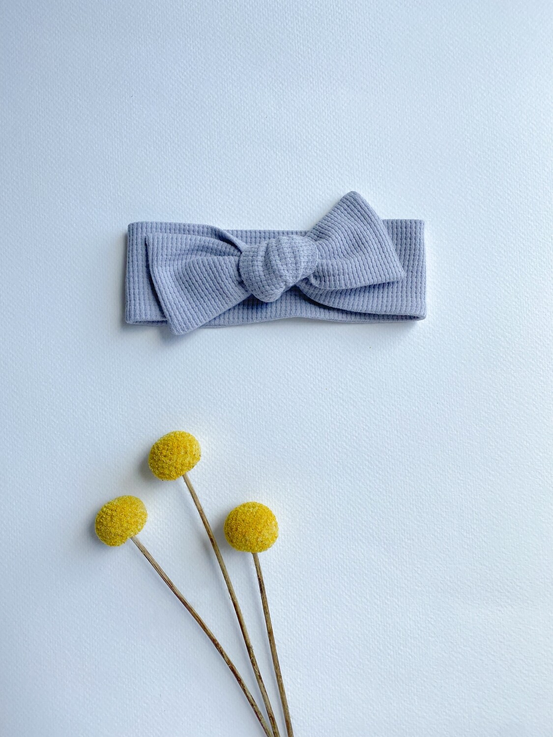 Пов'язка "Бантик" (інтерлок-резинка), Розмір: 6-12 міс., Колір: Попелястий