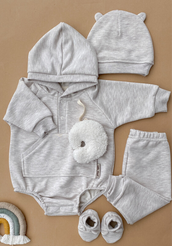 Боді-худі з капюшоном (меланж)