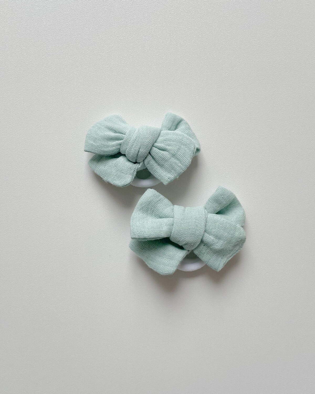 Резиночка "Бантик" (муслін) 2 шт., Колір: Бірюза