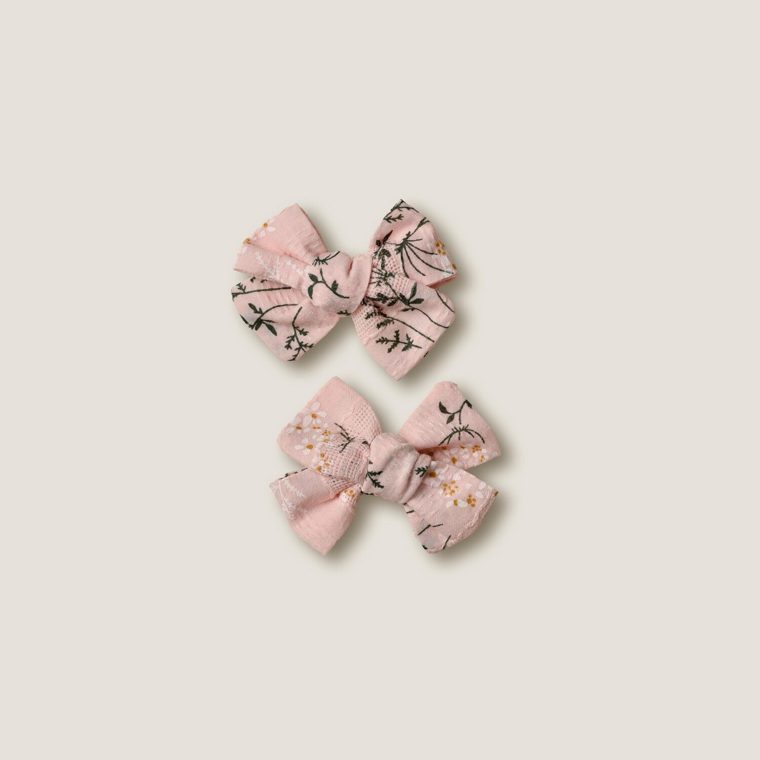 Шпилька «Бантик» (батист мережка) 2 шт., Колір: Рожевий