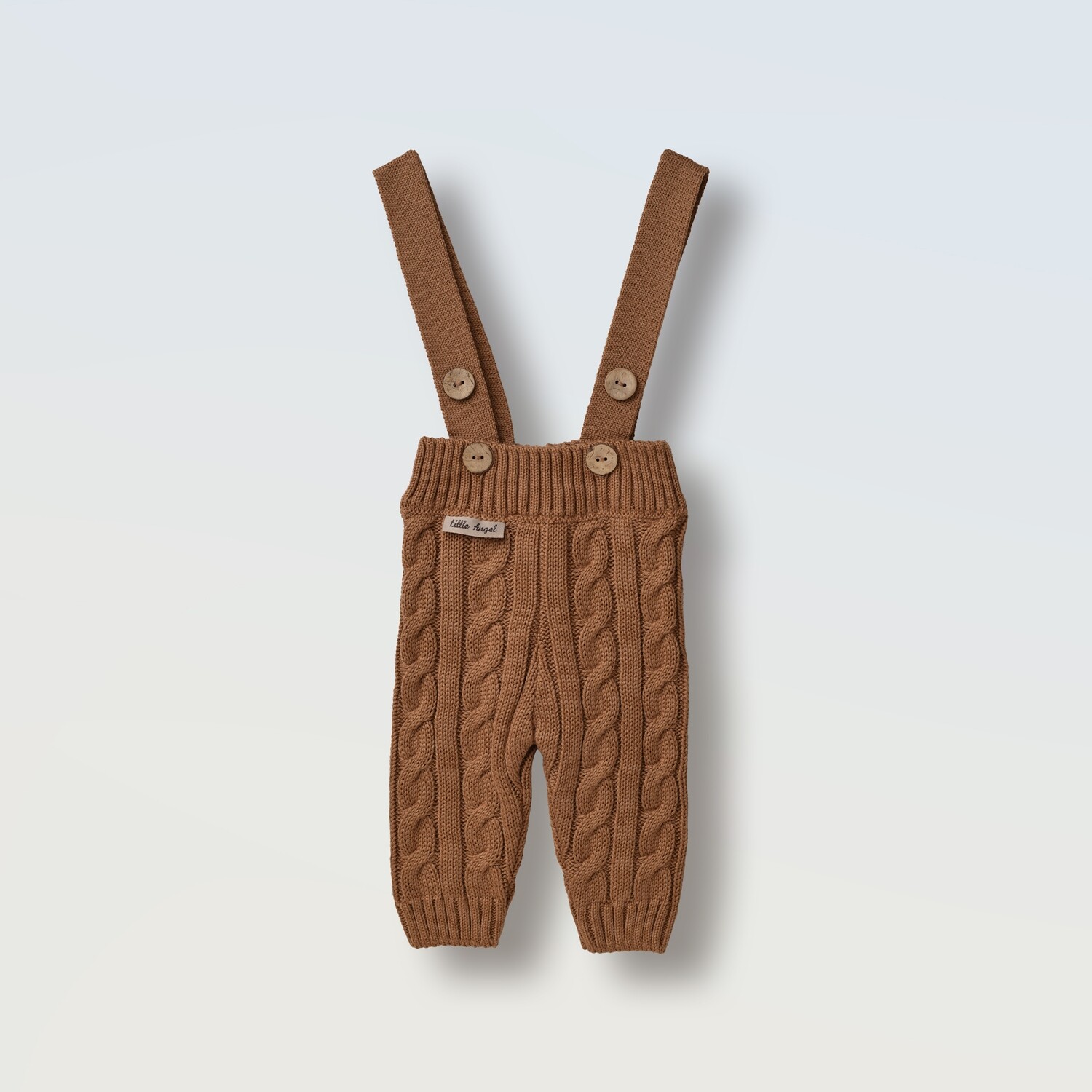 Штани на шлейках (косичка, плетені), Колір: Карамель, Розмір: 86