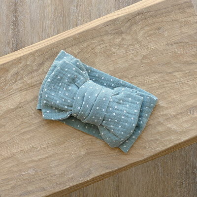 Пов'язка широка "Бант" (муслін принт)