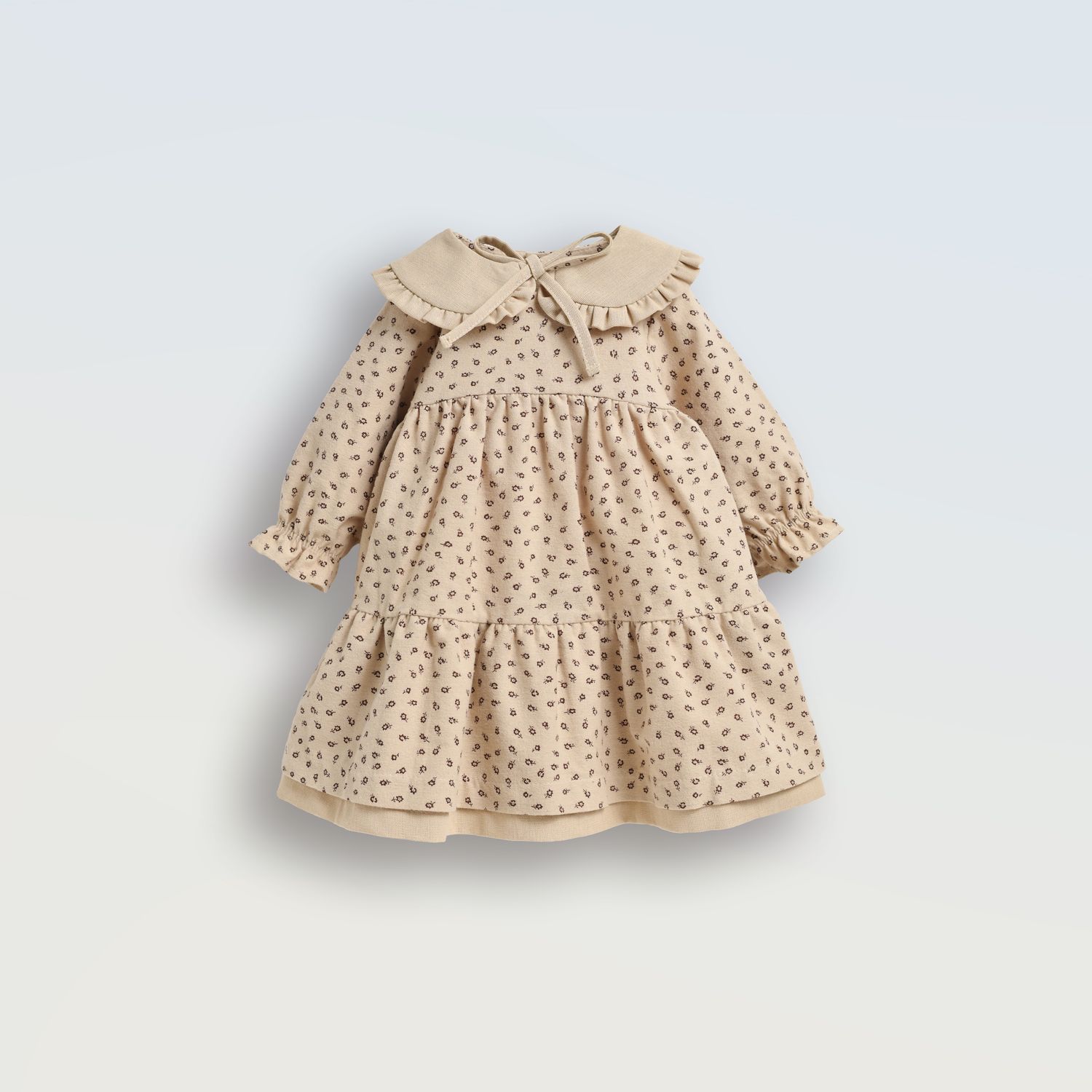 Сукня зі знімним коміром (тепла бавовна), Колір: Беж, Розмір: 104