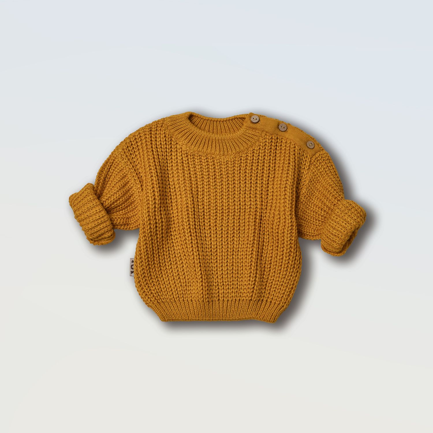 Кофта плетена, Колір: Гірчиця, Розмір: 0-3 міс.