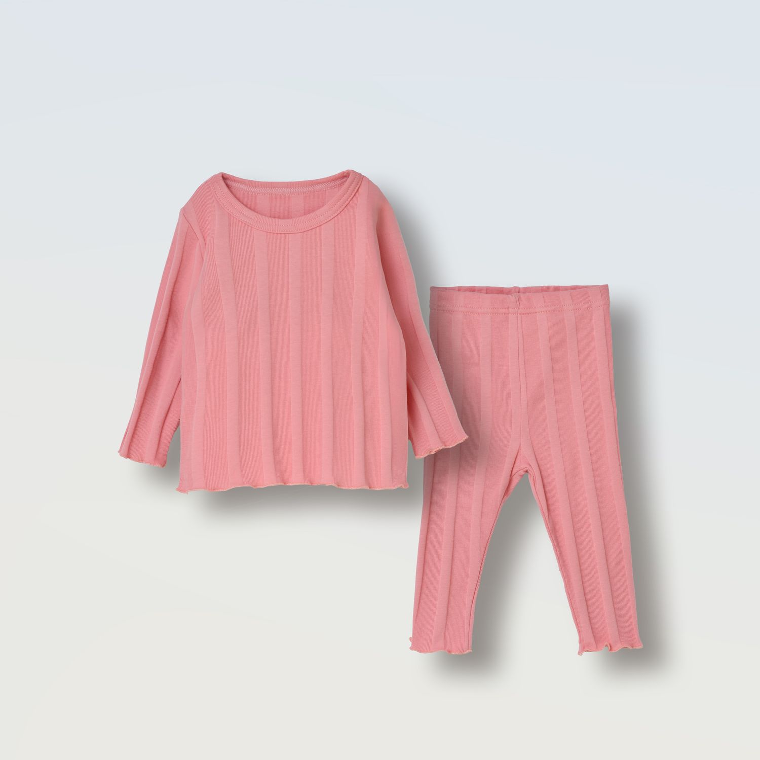 Лонгслів та штанці (рібана жакард), Колір: Кораловий, Розмір: 80