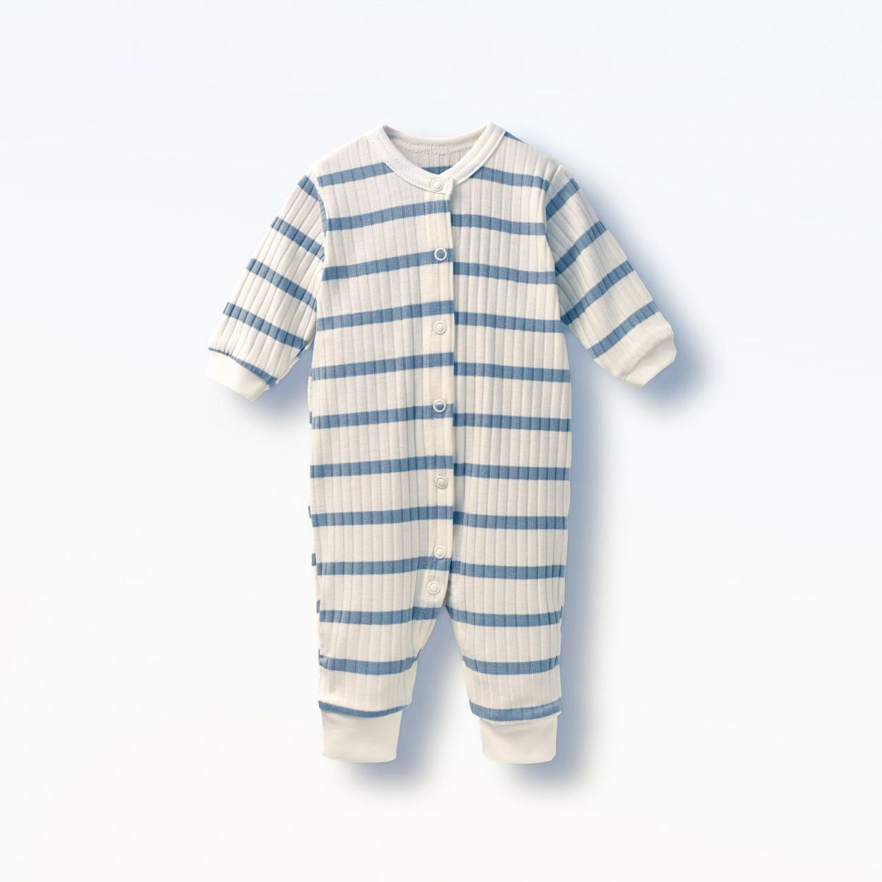 Ромпер рубчик в смужку, Колір: Синій, Розмір: 56