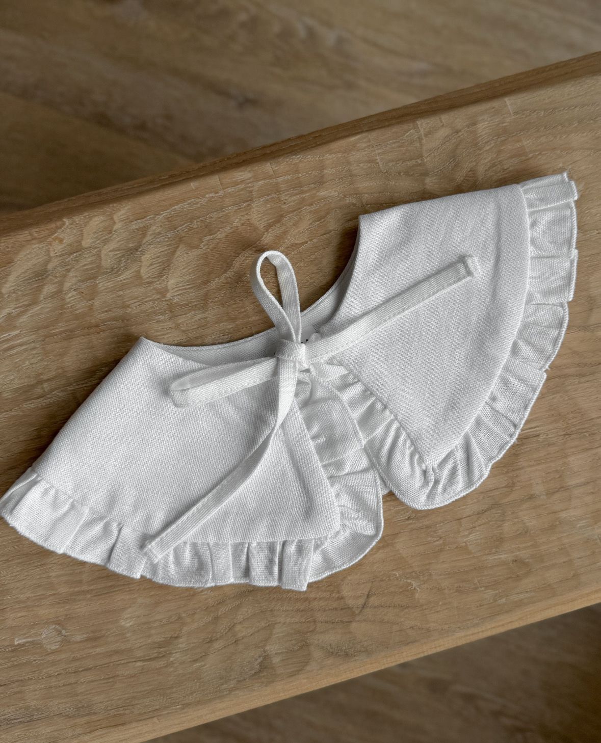 Комірець (льон), Розмір: 0-6 міс., Колір: Білий