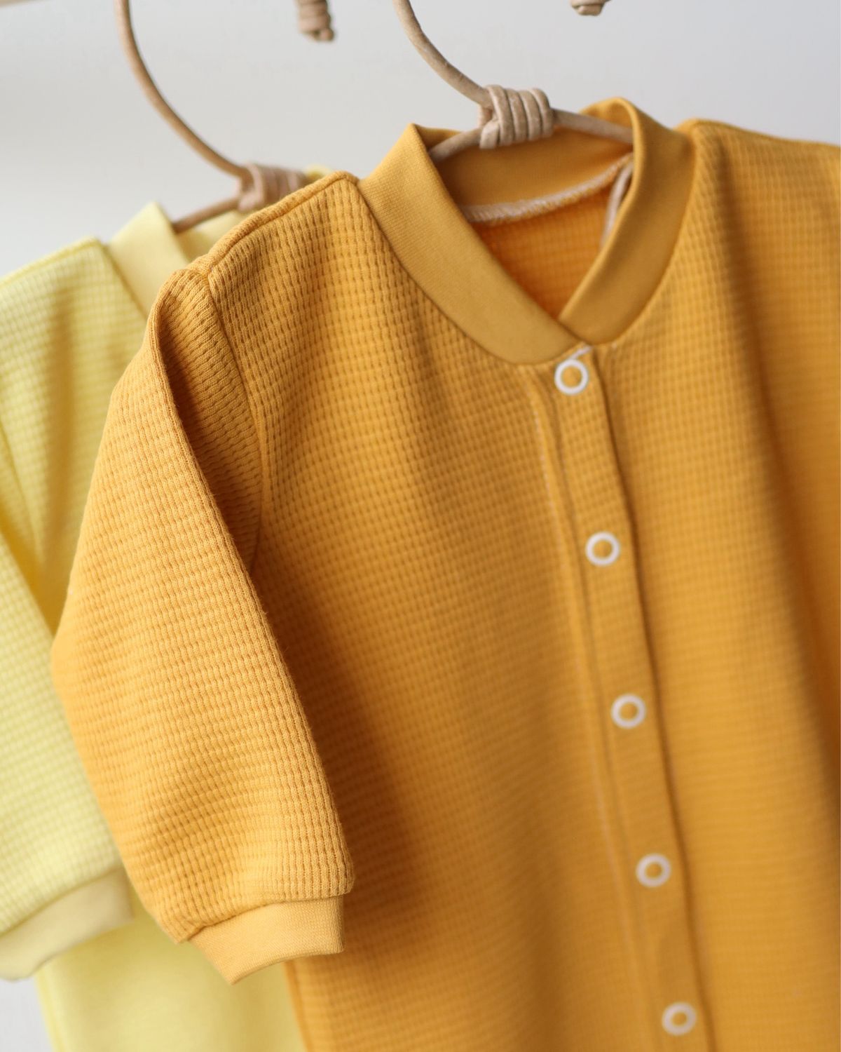 Боді на довгий рукав (інтерлок-резинка), Колір: Гірчиця, Розмір: 56