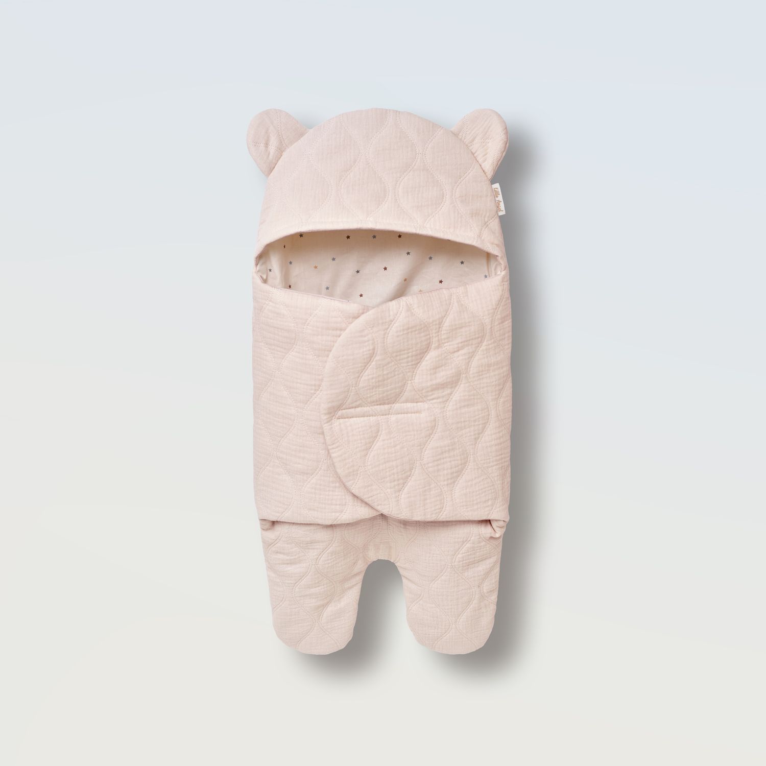 Конверт з ніжками "Ведмедик" (муслін), Колір: Беж, Розмір: 0-3