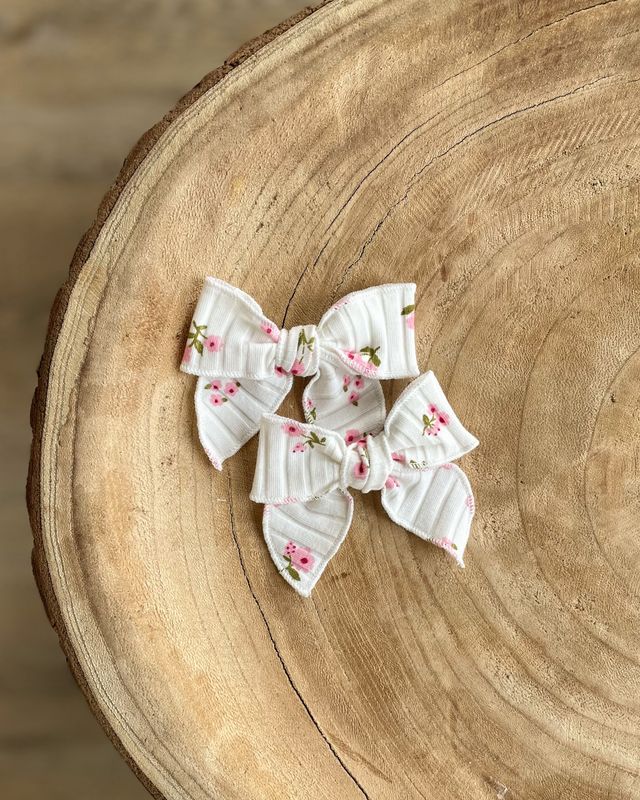 Шпилька &quot;Бант&quot; (рубчик принт) 2 шт.