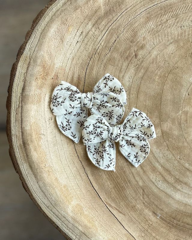 Шпилька &quot;Бант&quot; (муслін принт) 2 шт.
