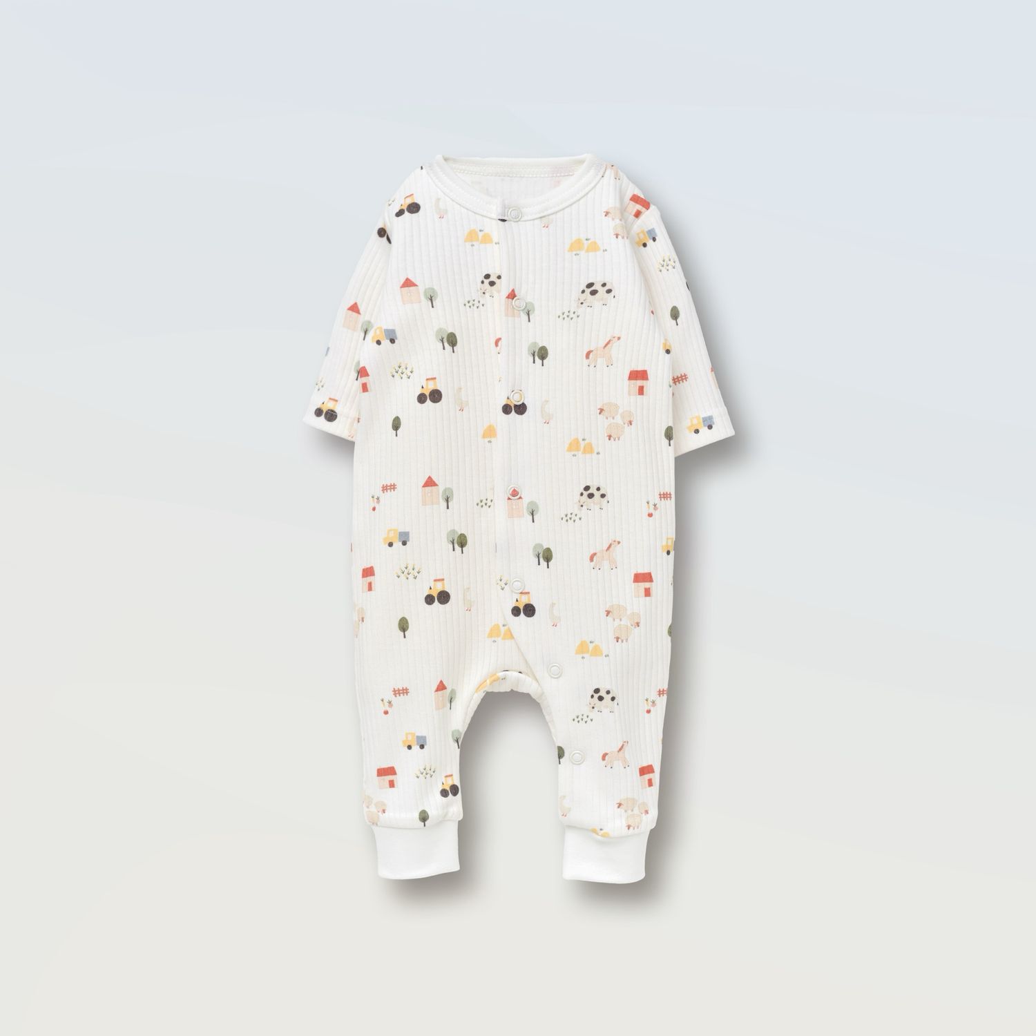 Ромпер «Ферма» (інтерлок-рубчик), Розмір: 56