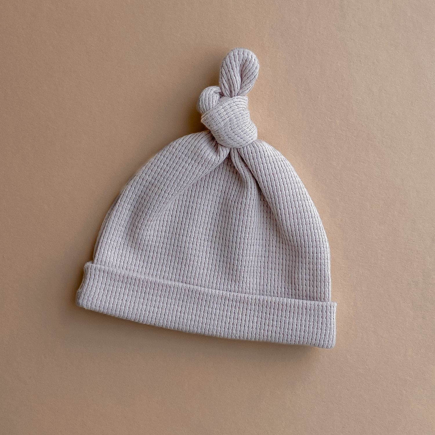 Шапка "Вузлик" (інтерлок резинка), Колір: Світлий беж, Розмір: 44