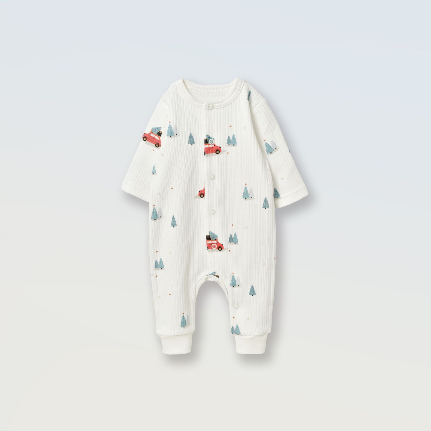 Ромпер «Різдво» (інтерлок-рубчик), Розмір: 56, Принт: Авто