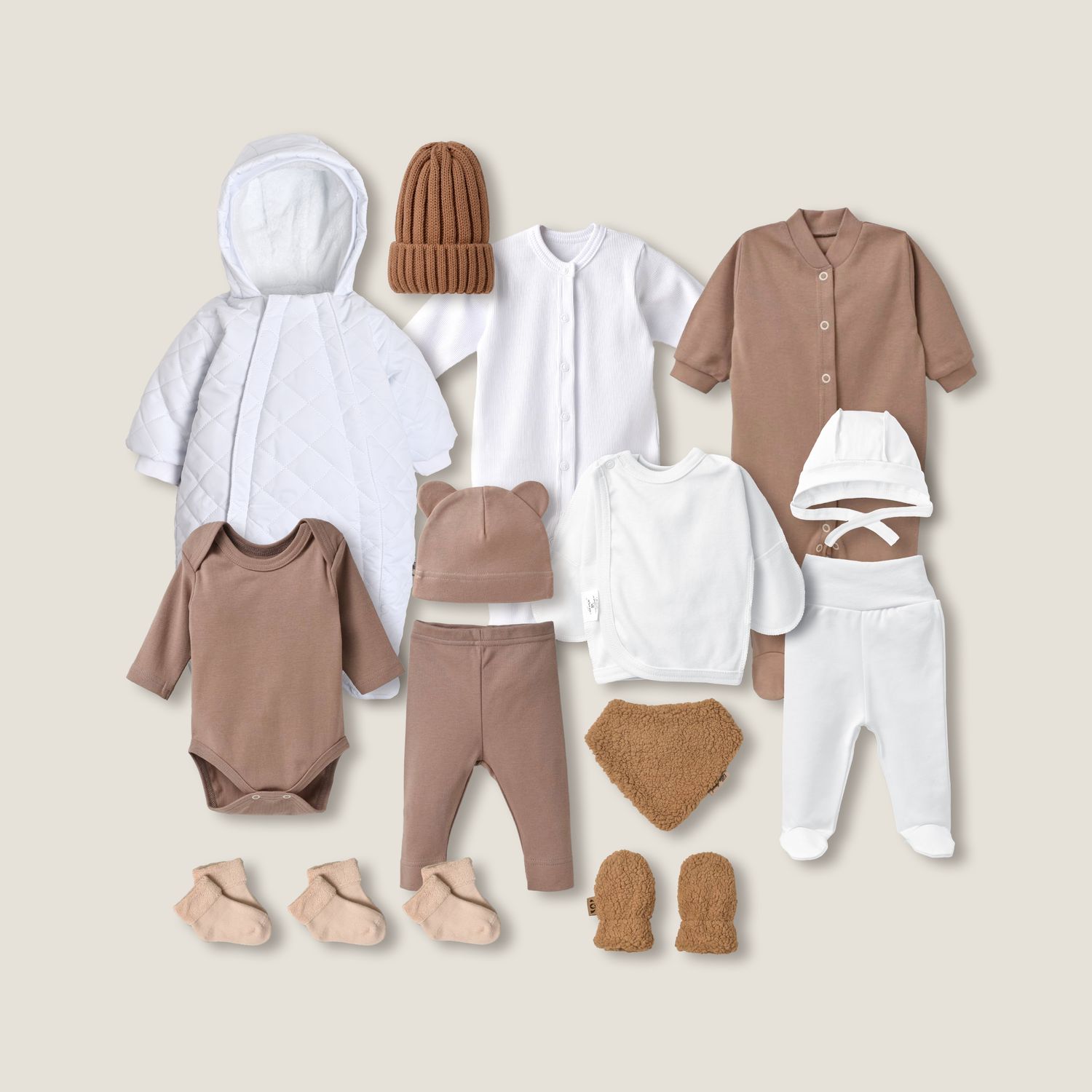 Набір в пологовий білий/какао