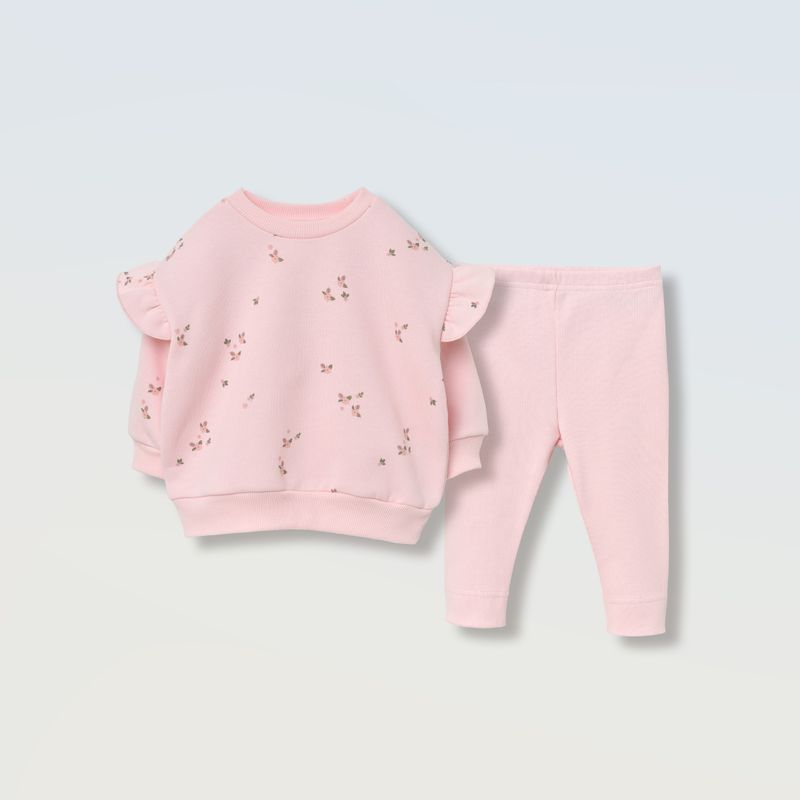 Костюм світшот з рюшами та легінси "Квіти"