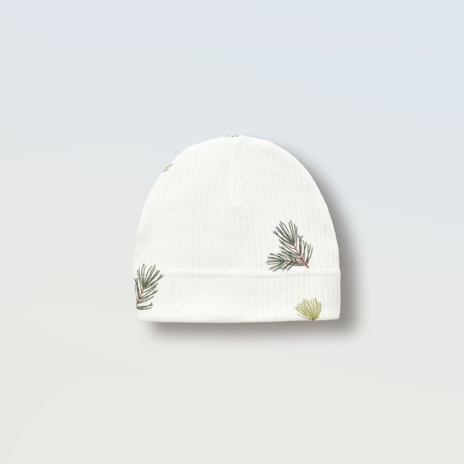Шапочка «Різдво» (інтерлок рубчик), Розмір: 38, Принт: Хвоя
