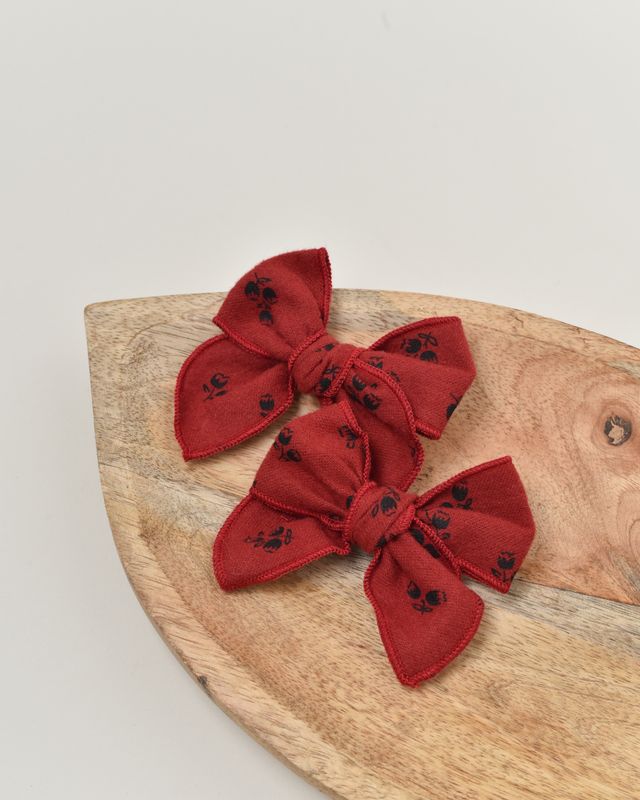 Шпилька &quot;Бант&quot; (фланель принт) 2 шт.
