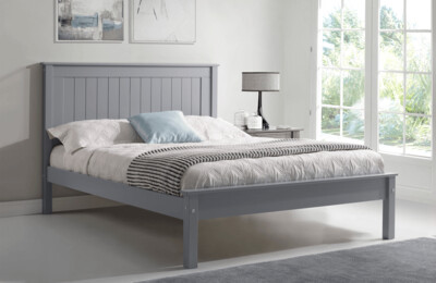 Shaker Bed in Grey/White