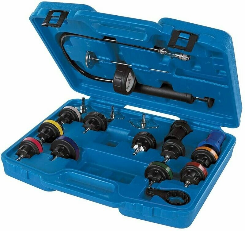 Radiator Pressure Test Kit 18pce, Multicoloured