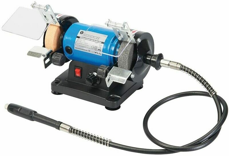 Silverline 120W 75mm (3") DIY Multi Purpose Benchtop Grinder & Multi-Tool 230V