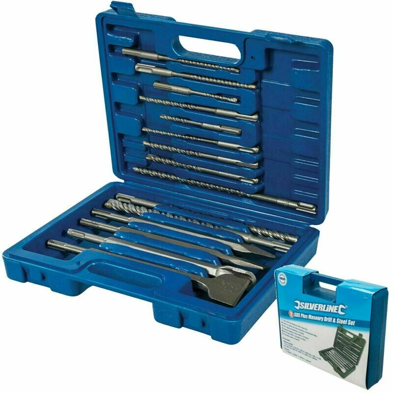 Silverline SDS Plus Masonry Drill & Steel Set 15 piece