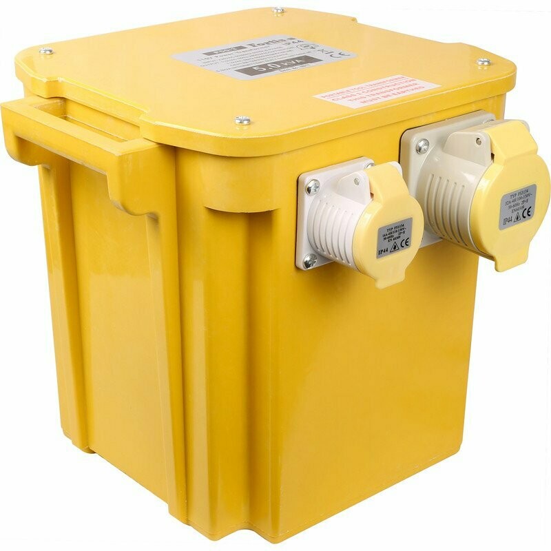Defender 110V 5kVA Portable Transformer 1x32A 2x16A Outlets