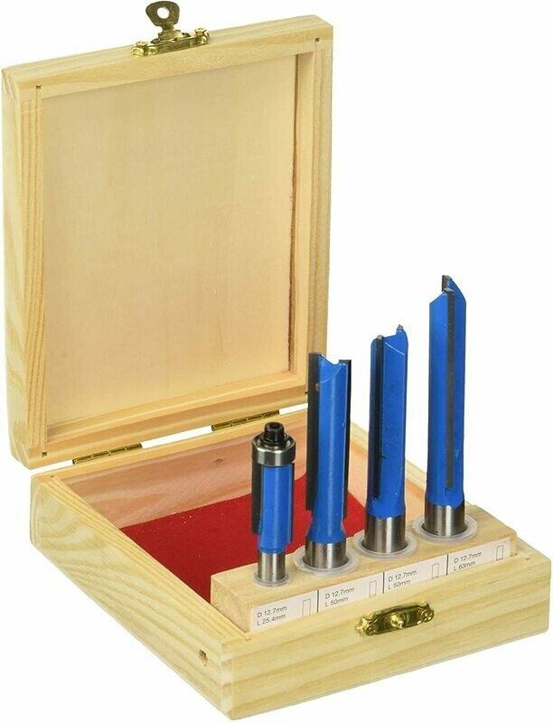 Silverline Kitchen Router Bit - Blue - Set of 4