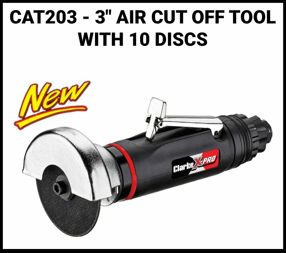 Clarke CAT203 3" Air Cut Off Tool c/w 10 Discs