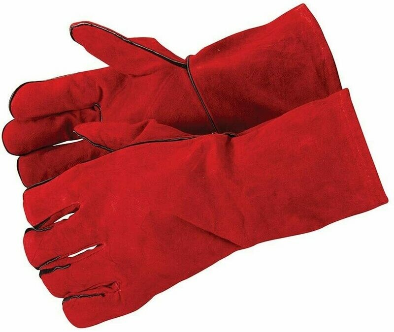 Silverline Welders Gauntlets ( Red, Leather, 330 mm)
