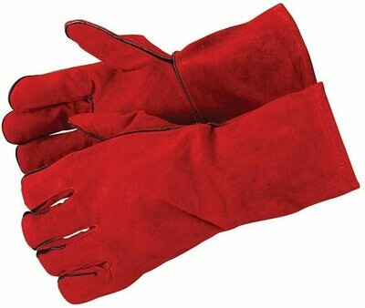 Silverline Welders Gauntlets ( Red, Leather, 330 mm)
