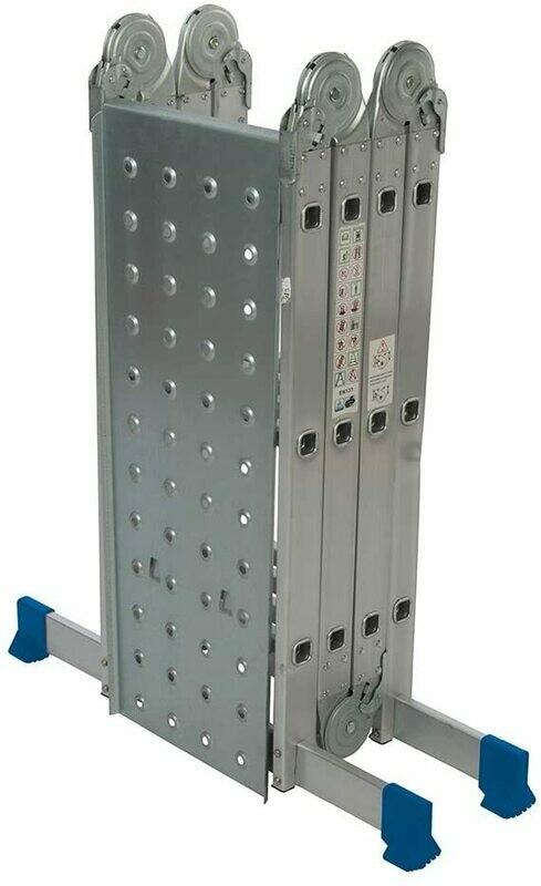 Silverline Multipurpose Ladder with Platform 3.6m 12-Tread, Silver
( Available with free of charge UK mainland delivery)