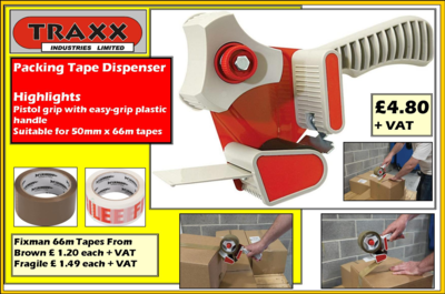 Silverline Packing Tape Dispenser ( Optional Tapes to Suit)