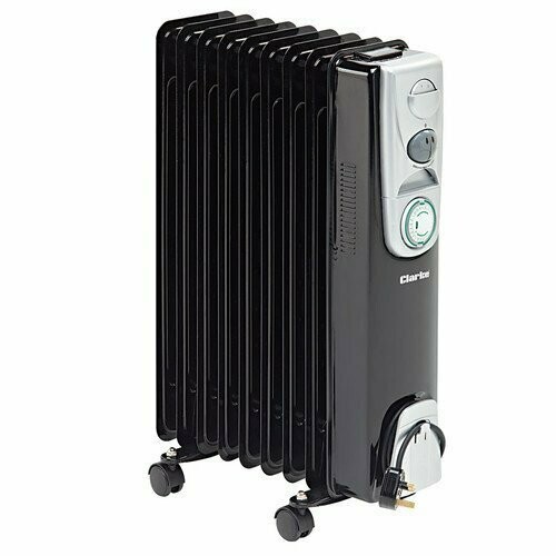Clarke BR9/200 2kW 9 Fin Black Oil Filled Radiator