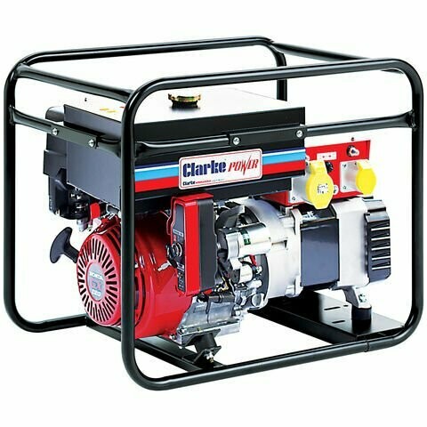 Clarke CP6550NESLR 6.5kVA Long Run Electric Start Frame Mounted Generator  ( Optional Wheelkit )