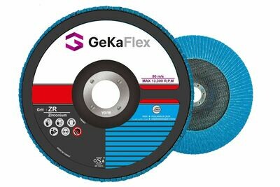 GeKaFlex - ZIRC Flap Disc (115 x 22mm) (Pack of 10 discs)- (40/60/80 Grit Options) ( Bulk Pricing Available)