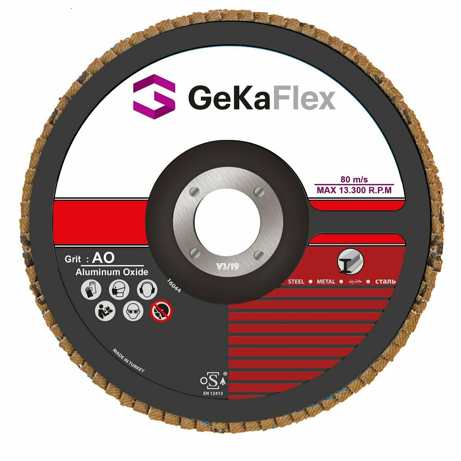 GeKaFlex - ALUM Flap Disc (115 x 22mm) (Pack of 10 discs)- (40/60/80 Grit Options) ( Bulk Pricing Available)