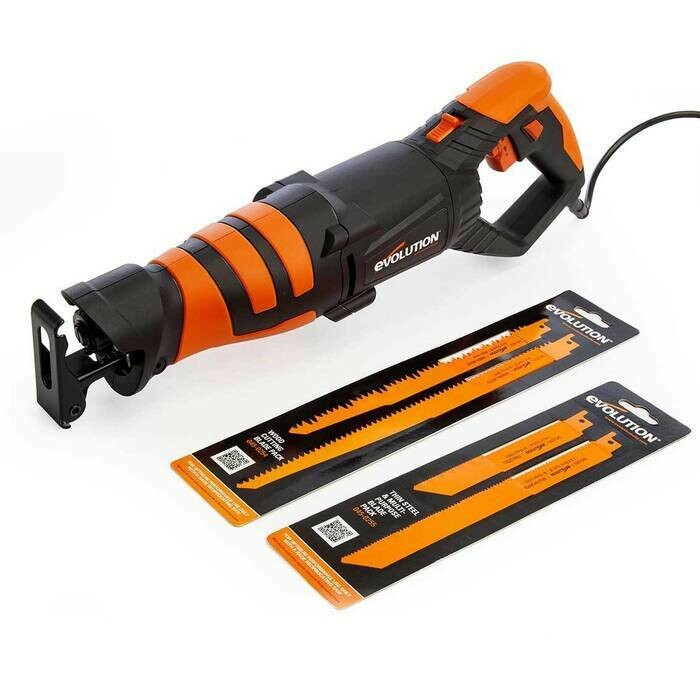 Evolution R230RCP Reciprocating Saw with 4 Blades (230v)