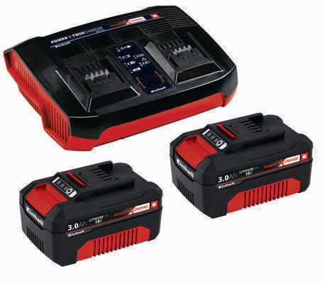Einhell PXC- Starter Kit 2 x 3.0 Ah Twin Charger Kit ( 4512083)