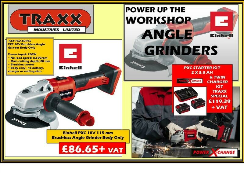Einhell AXXIO TE-AG 18/115 Li BL-Solo  Cordless Angle Grinder