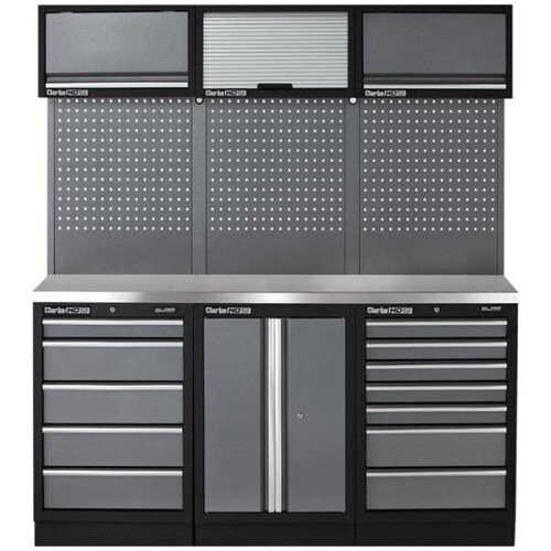 Clarke  COMBGMS04 Modular Storage System 14 Piece Package Stainless Steel Worktop