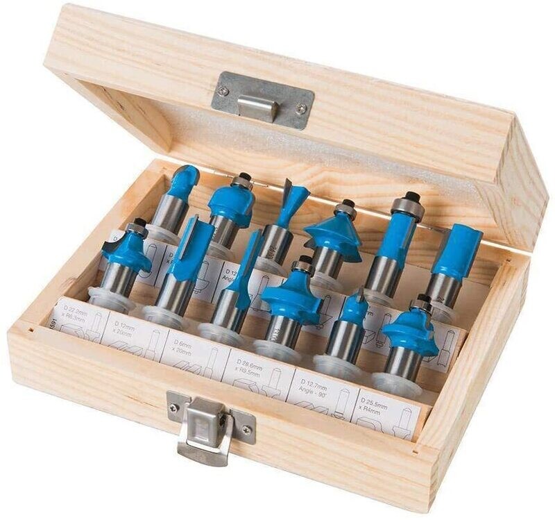 Silverline 12mm TCT Router Bit Set 12pce