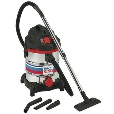 Vac King CVAC30SSR 30L Stainless Steel Wet & Dry Vacuum Cleaner with Power Take-Off (230V)